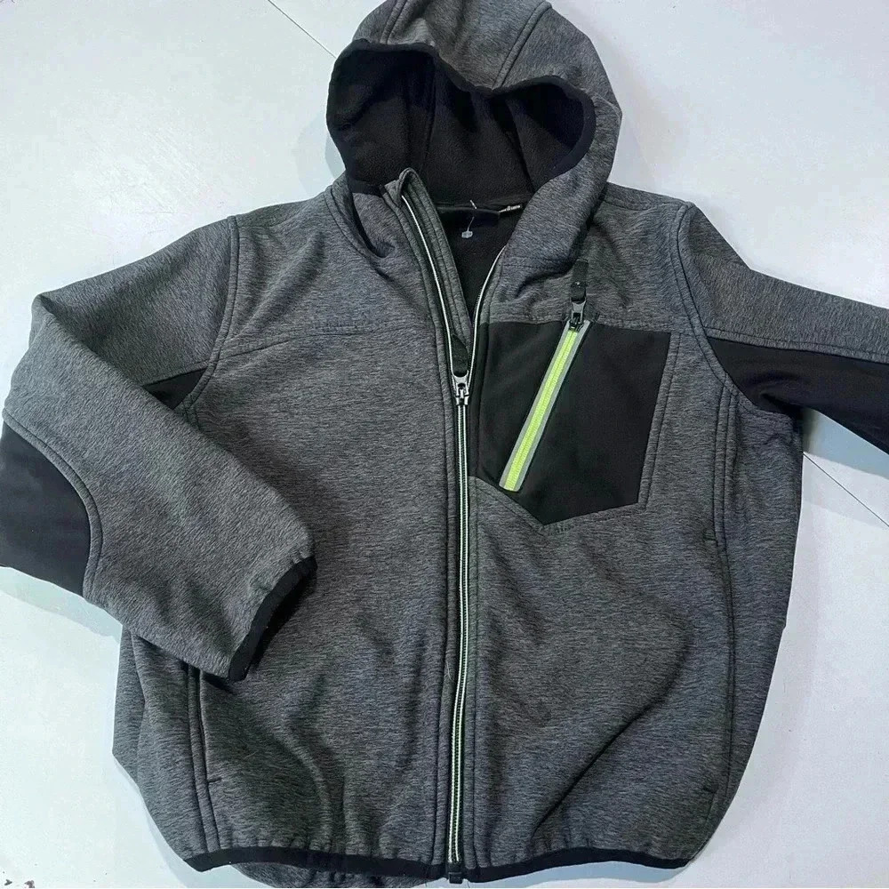 Pacific trail‎ kids zip nad hood size 8 gray black